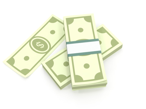 Stylized wad of money 3D Model