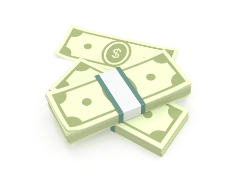 Stylized wad of money 3D Model