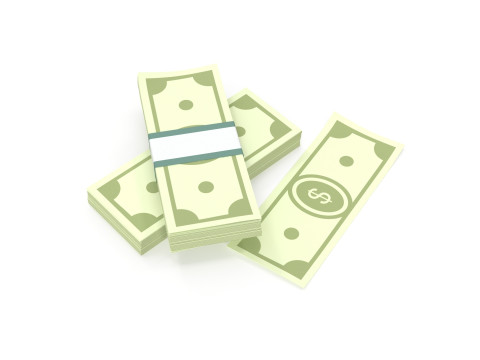 Stylized wad of money 3D Model
