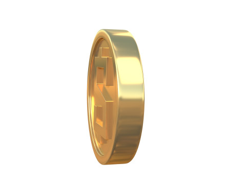 Stylized dollar coin 3D मॉडल