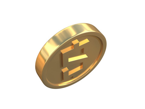 Stylized dollar coin 3D मॉडल