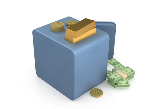 Safe and money 3D Model