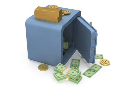 Safe and money 3D Model