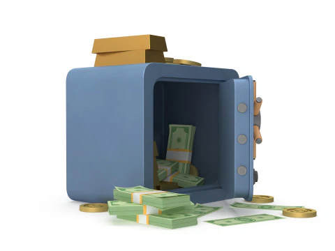 Safe and money 3D Model