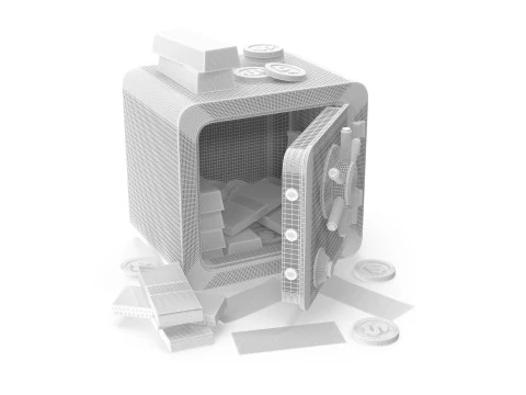Safe and money 3D Model