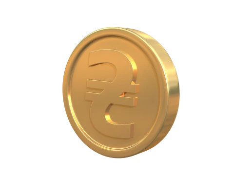 Ukrainian hryvnia coin 3D Model