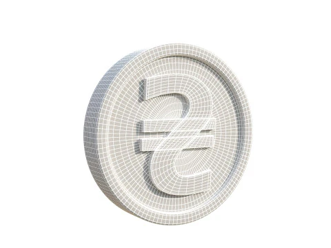 Ukrainian hryvnia coin 3D Model