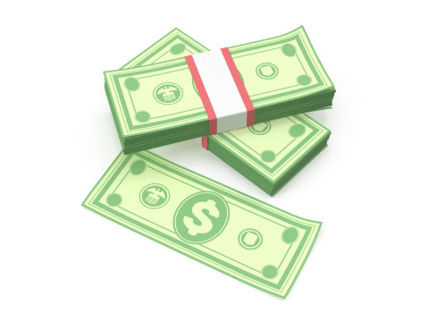 Stylized wad of money 3D Model