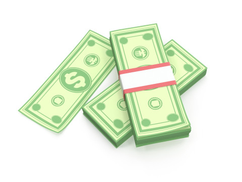 Stylized wad of money 3D Model