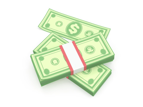 Stylized wad of money 3D Model