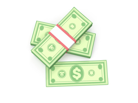 Stylized wad of money 3D Model