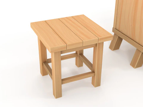 様式化された家具パック 3Dモデル