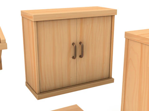 様式化された家具パック 3Dモデル