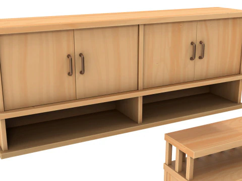 様式化された家具パック 3Dモデル