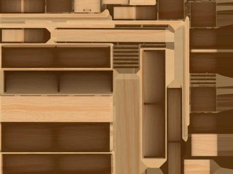 様式化された家具パック 3Dモデル