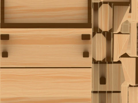 様式化された家具パック 3Dモデル