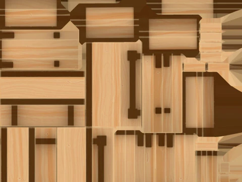 様式化された家具パック 3Dモデル