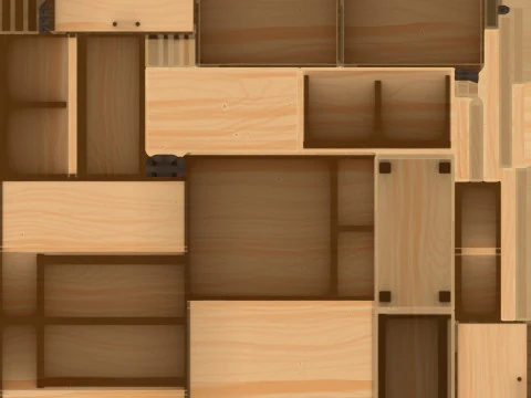 様式化された家具パック 3Dモデル