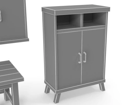 様式化された家具パック 3Dモデル