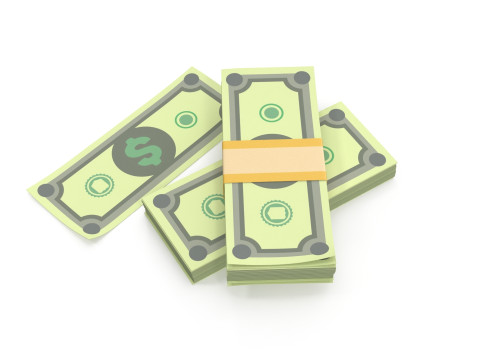 Stylized wad of money 3D Model