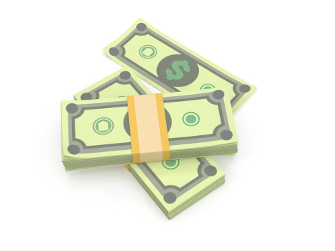 Stylized wad of money 3D Model