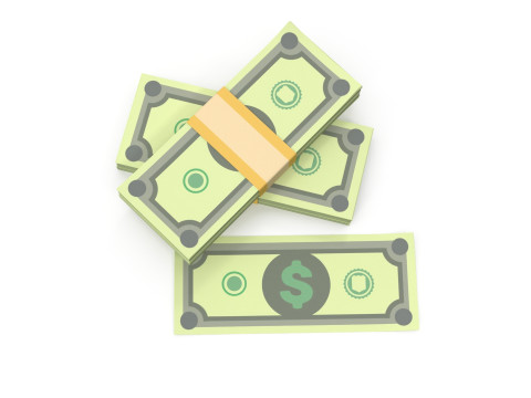 Stylized wad of money 3D Model