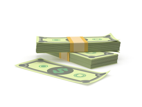 Stylized wad of money 3D Model