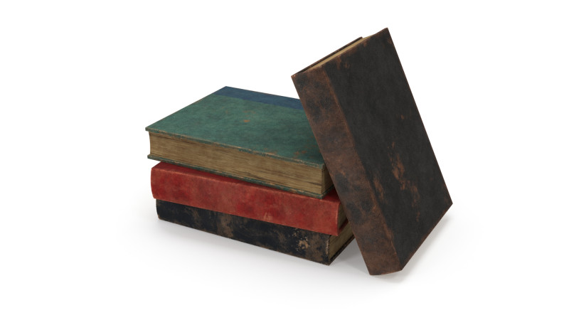 Old books 3D Model .c4d .max .obj .3ds .fbx .stl .blend