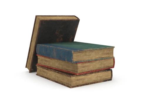 오래된 책 3D 모델