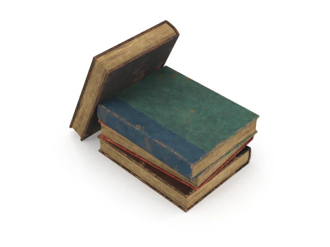 오래된 책 3D 모델