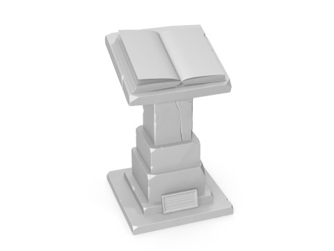 Stylized pulpit with book 3D Model
