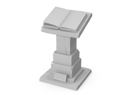 Stylized pulpit with book 3D 模型