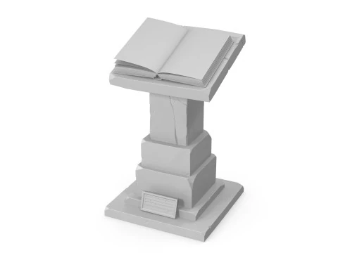 Stylized pulpit with book 3D Model