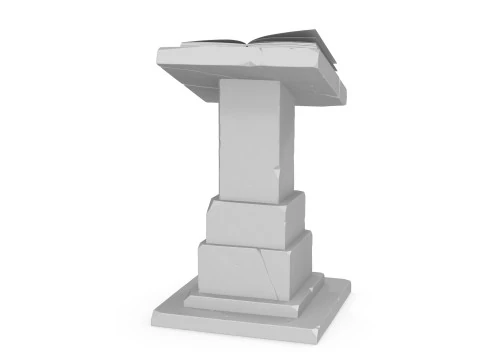 Stylized pulpit with book 3D Model