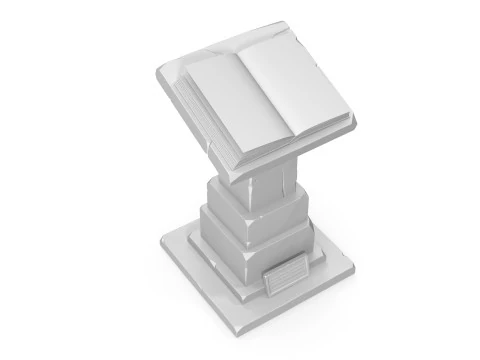 Stylized pulpit with book 3D Model