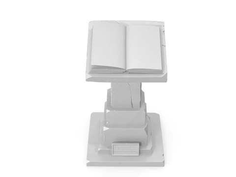 Stylized pulpit with book 3D Model