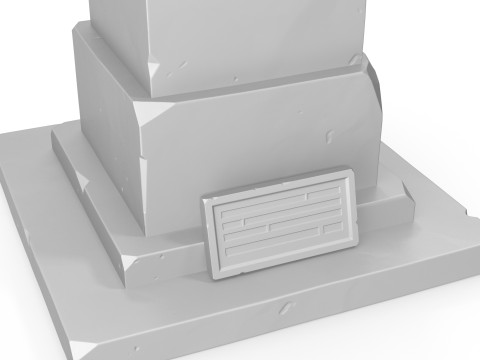 Stylized pulpit with book 3D 模型