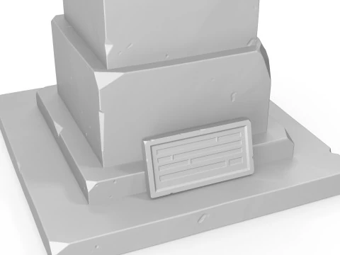 Stylized pulpit with book 3D Model