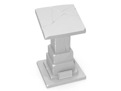 Stylized pulpit with book 3D Model