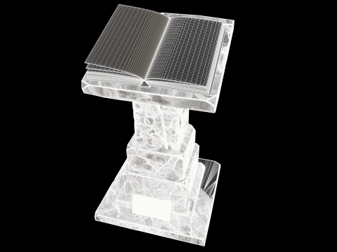 Stylized pulpit with book 3D 模型