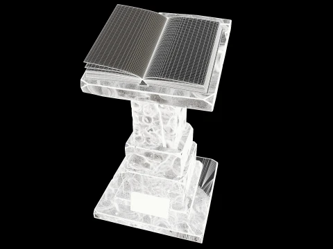 Stylized pulpit with book 3D Model