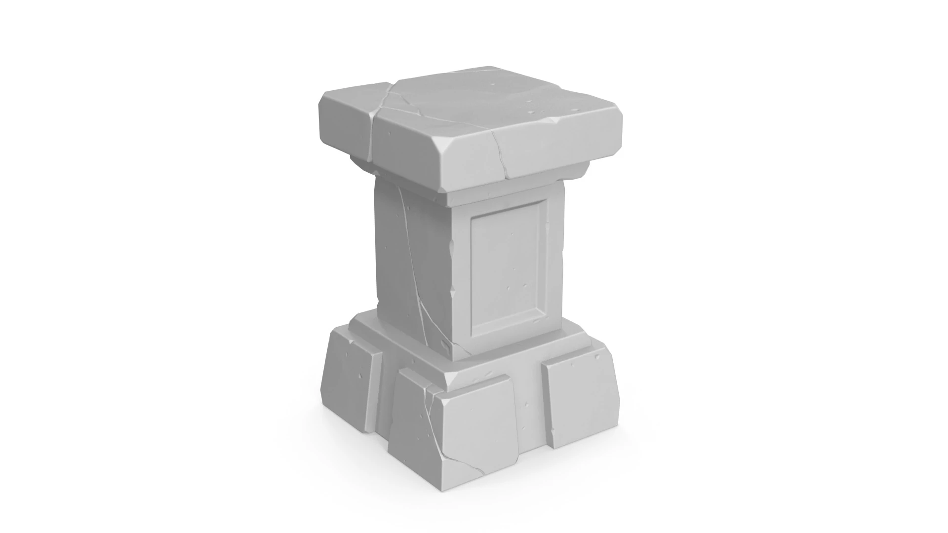Stylized pedestal 3D Model .c4d .max .obj .3ds .fbx .stl .blend 