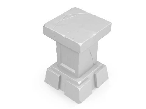 Stylized pedestal 3D Model