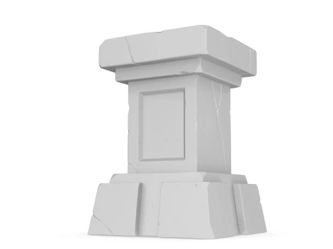 Stylized pedestal 3D Model