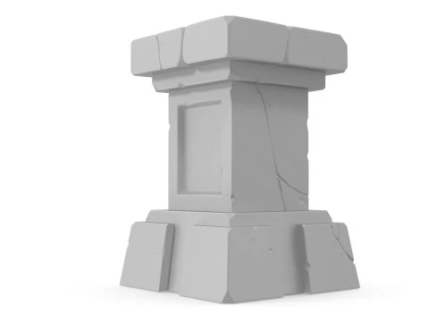 Stylized pedestal 3D Model