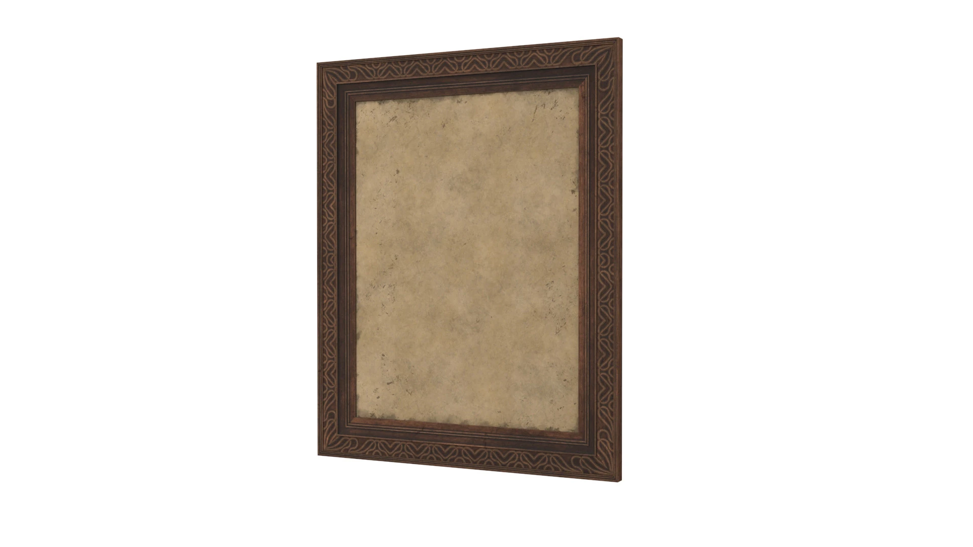 Picture frame wood 3D Model .c4d .max .obj .3ds .fbx .stl .blend 