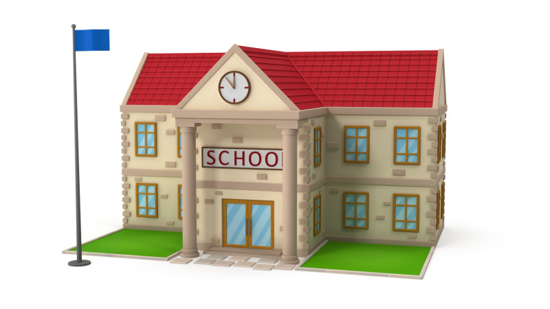 Cartoon school 3Dモデル .c4d .max .obj .3ds .fbx .stl .blend 