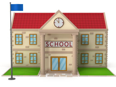 Cartoon school 3Dモデル