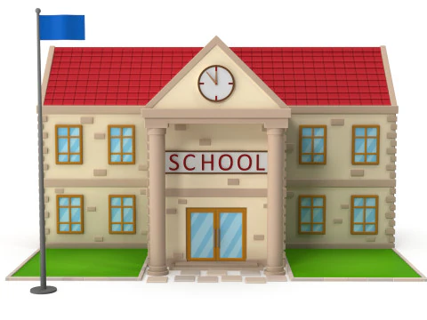 Cartoon school 3D Model