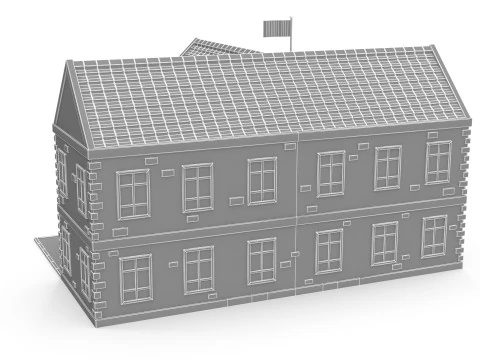 Cartoon school 3D Model